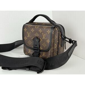 Louis Vuitton Monogram Macassar Quest Messenger Brown Coated Canvas Shoulder Bag